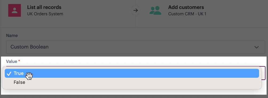 Custom boolean transform function – Patchworks Support Portal